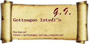 Gottsegen István névjegykártya